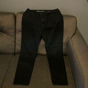 Distressed black jean